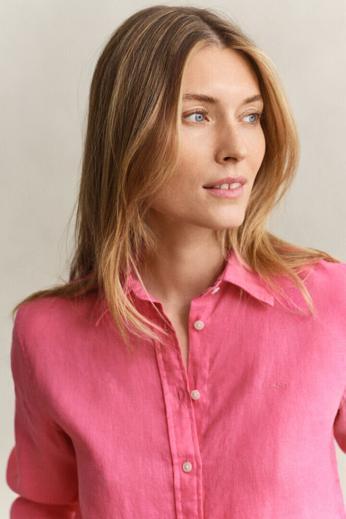 Camisa de linho de corte regular