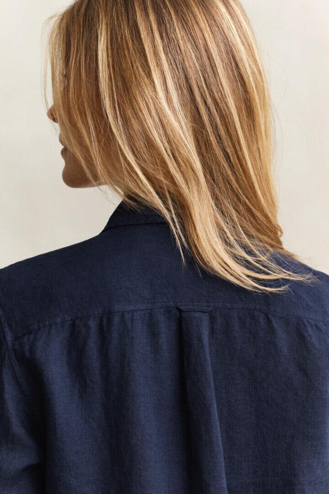 Camisa de linho de corte regular