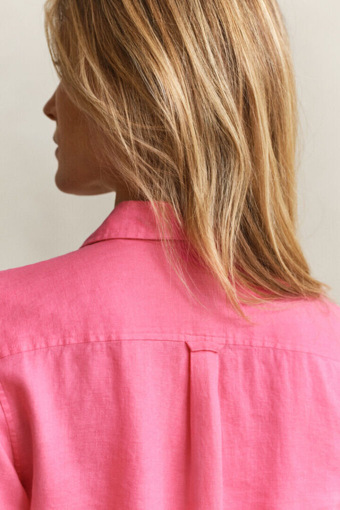 Camisa de linho de corte regular