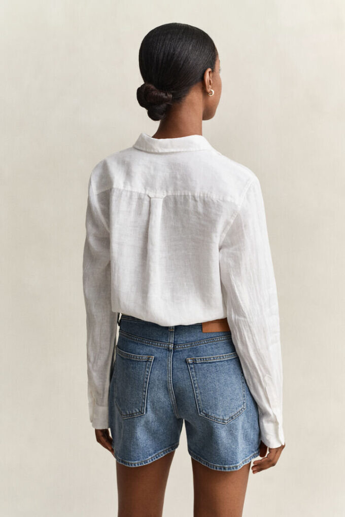 Camisa de linho de corte regular