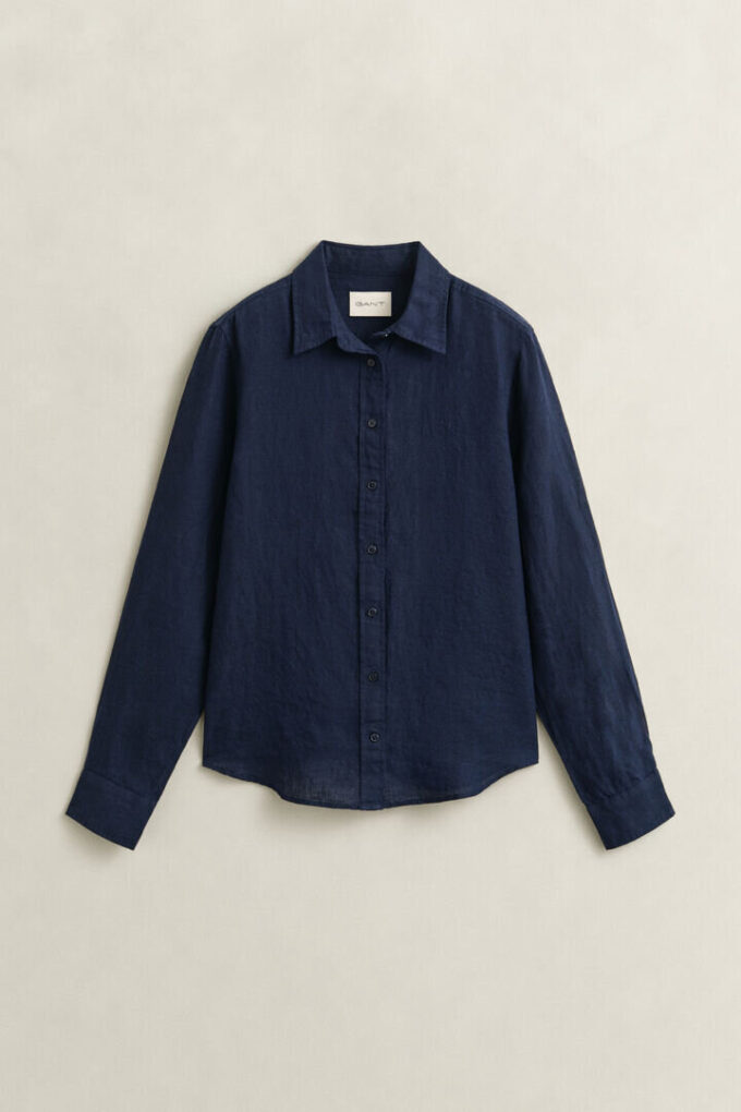 Camisa de linho de corte regular