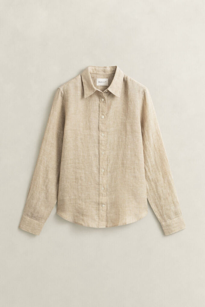 Camisa de linho de corte regular