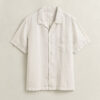 Camisa de linho de manga curta