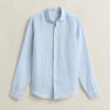 Camisa de linho às riscas