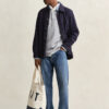 Camisa de malha Heavy Rugger com gola em chambray