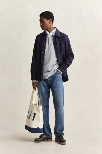 Camisa de malha Heavy Rugger com gola em chambray