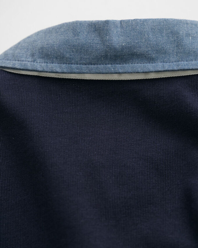 Camisa de malha Heavy Rugger com gola em chambray