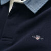 Camisa de malha Heavy Rugger com gola em chambray