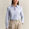 Camisa de popeline de corte justo