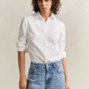 Camisa de popeline de corte justo