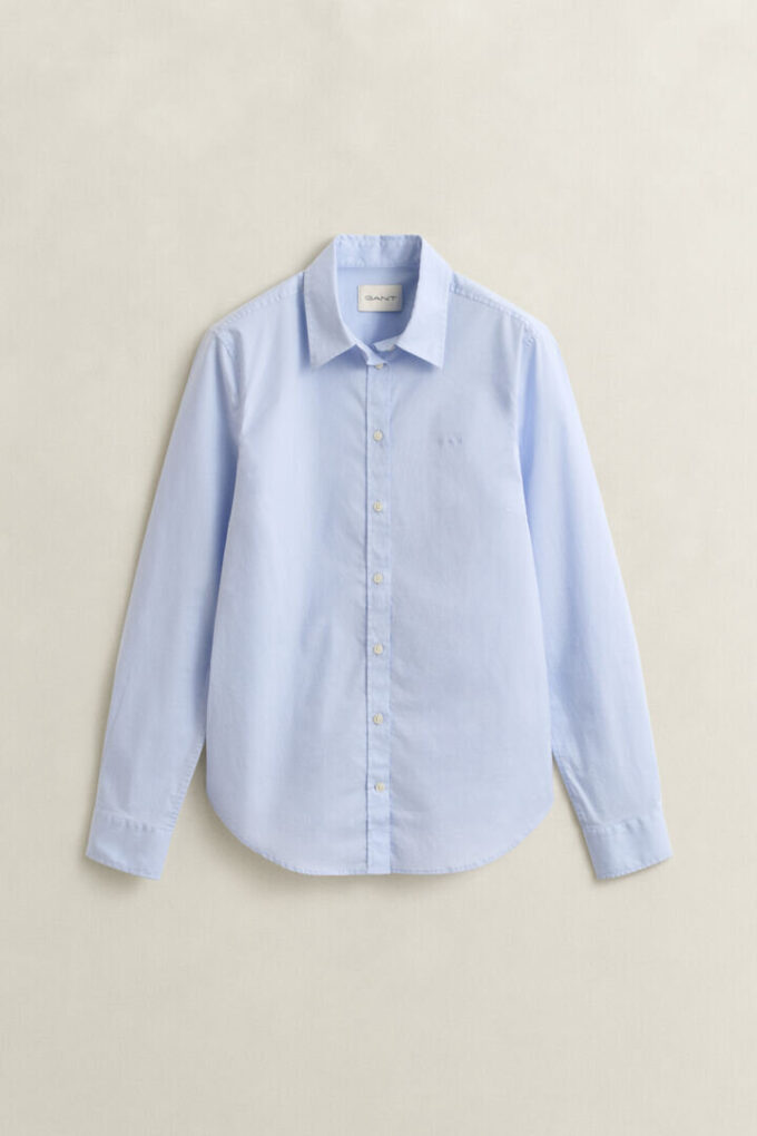 Camisa de popeline de corte justo