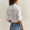 Camisa de popeline de corte justo