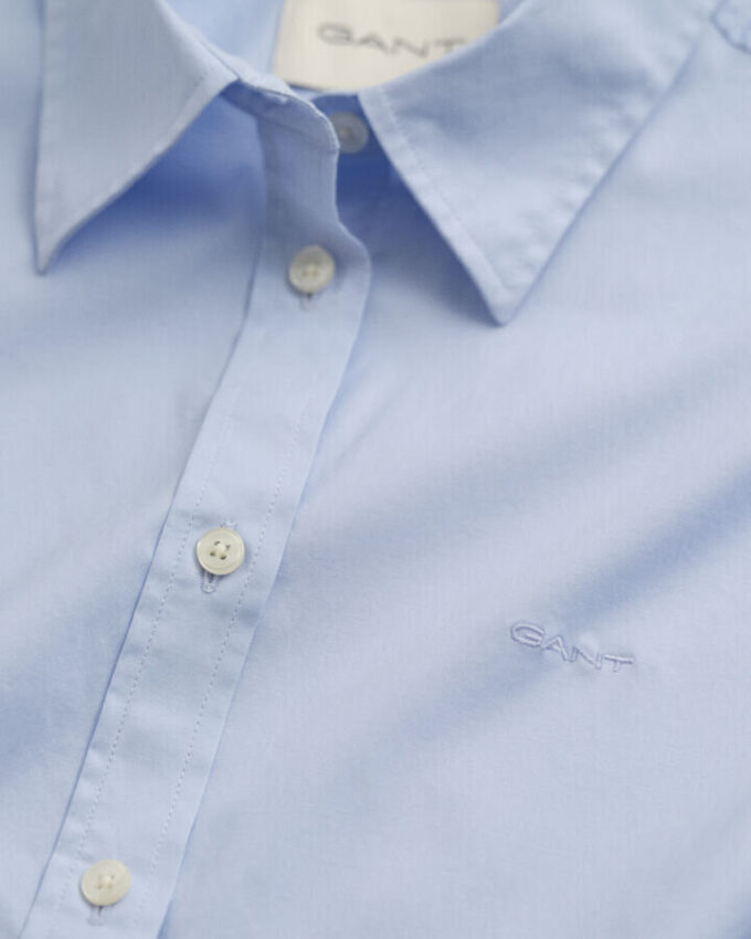 Camisa de popeline de corte justo