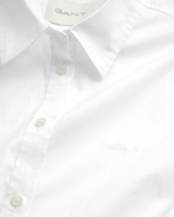 Camisa de popeline de corte justo