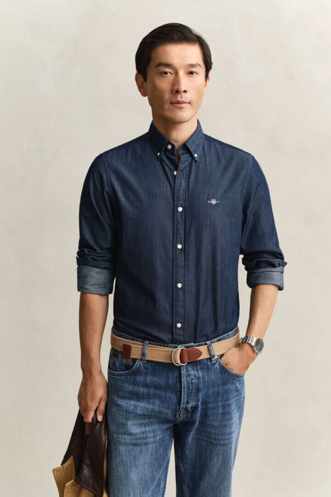 Camisa Indigo de Corte Justo