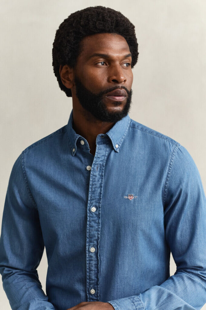 Camisa Indigo de Corte Justo