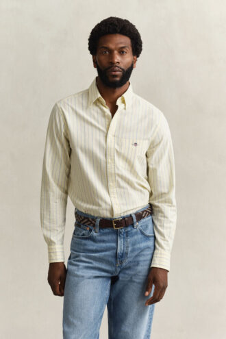 Camisa Oxford clássica às riscas