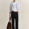Camisa Oxford clássica às riscas
