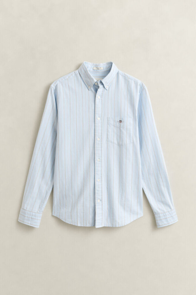 Camisa Oxford clássica às riscas