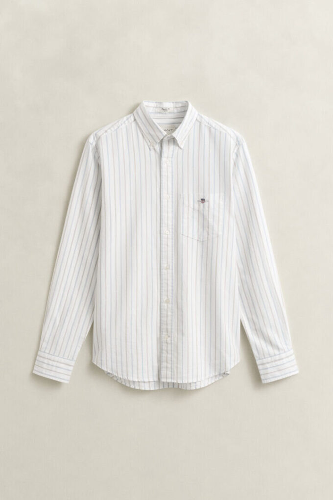 Camisa Oxford clássica às riscas