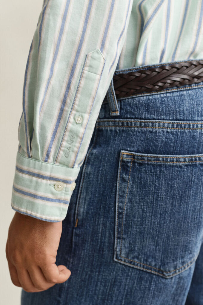 Camisa Oxford com riscas do arquivo