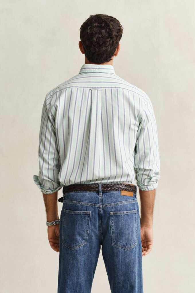 Camisa Oxford com riscas do arquivo