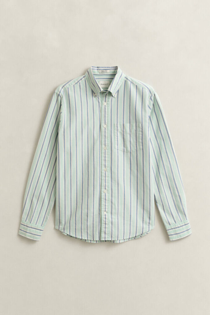 Camisa Oxford com riscas do arquivo