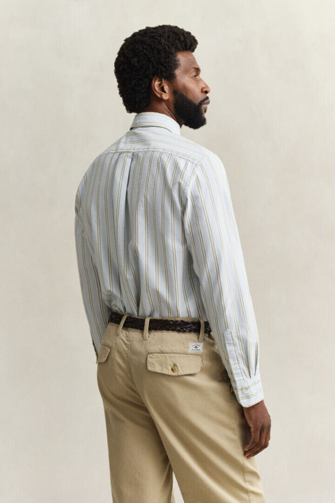 Camisa Oxford com riscas do arquivo