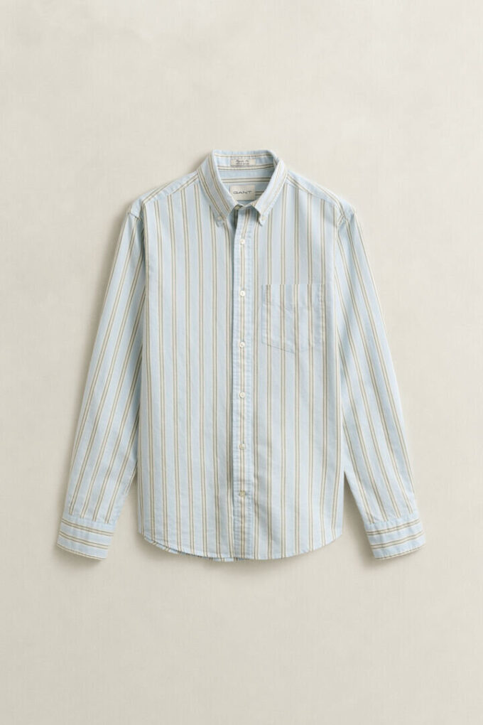 Camisa Oxford com riscas do arquivo