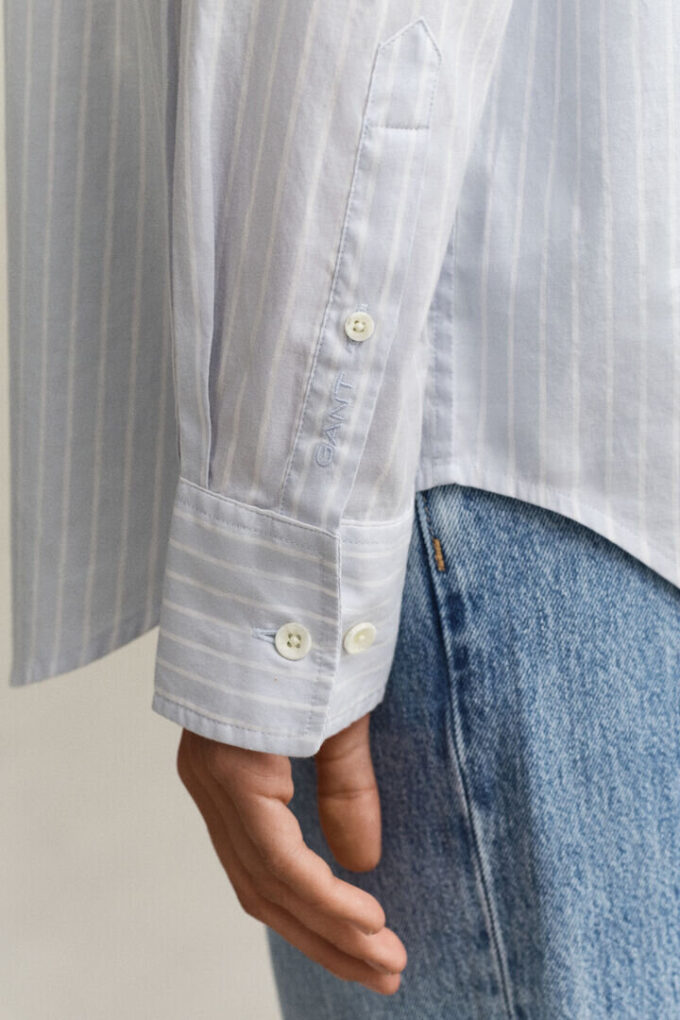 Camisa Oxford de luxo às riscas