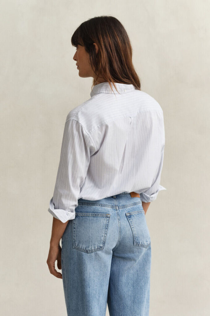 Camisa Oxford de luxo às riscas
