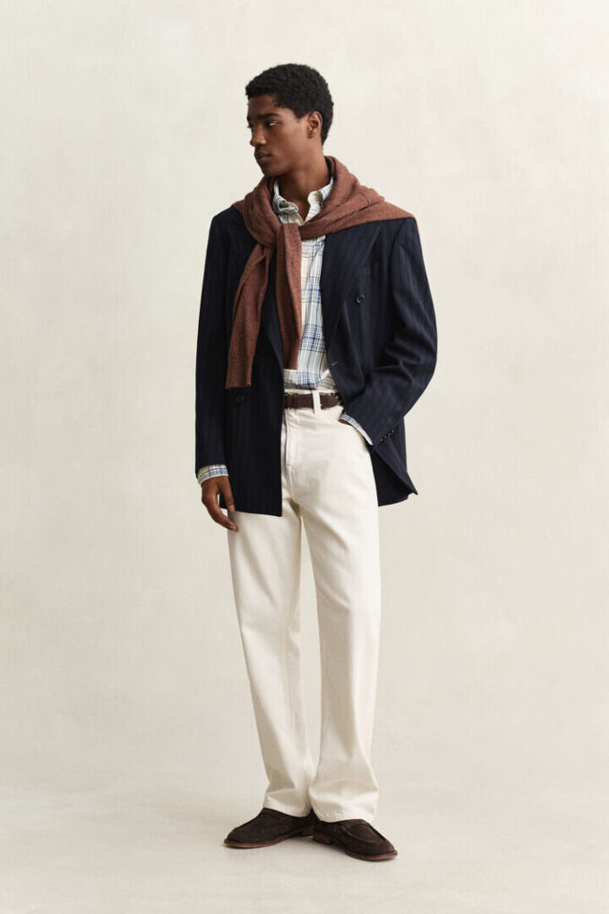 Camisa Oxford xadrez de corte regular