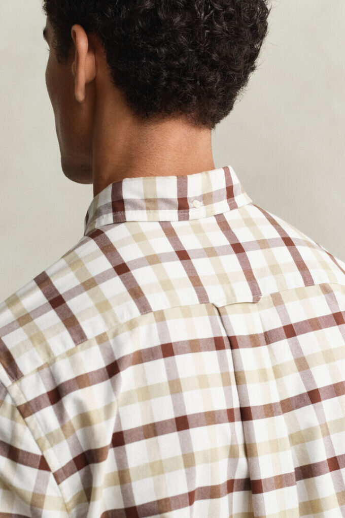 Camisa Oxford xadrez de corte regular