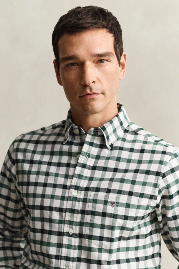 Camisa Oxford xadrez de corte regular