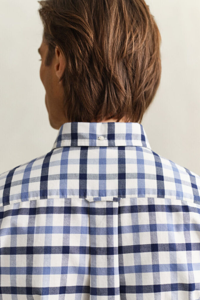 Camisa Oxford xadrez de corte regular