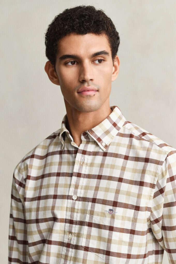 Camisa Oxford xadrez de corte regular