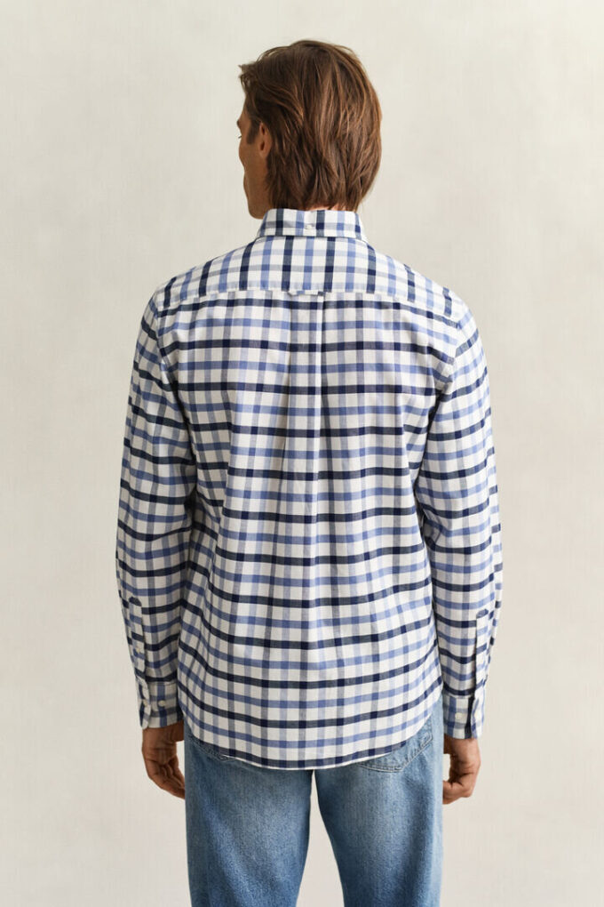 Camisa Oxford xadrez de corte regular