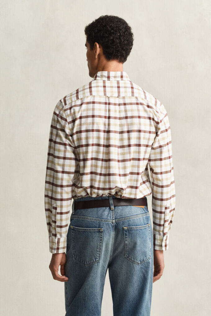 Camisa Oxford xadrez de corte regular