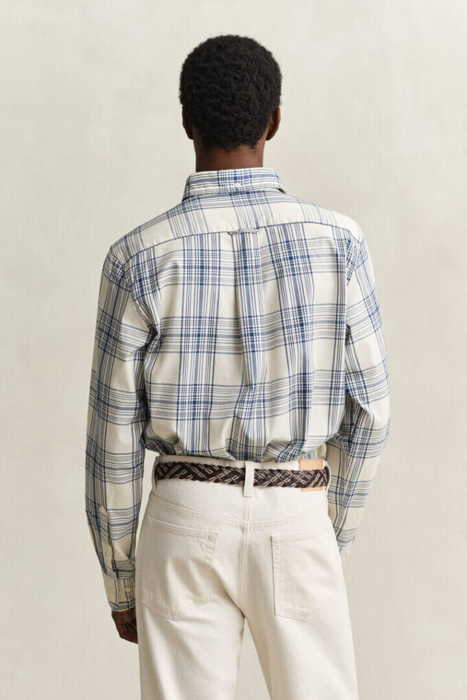 Camisa Oxford xadrez de corte regular