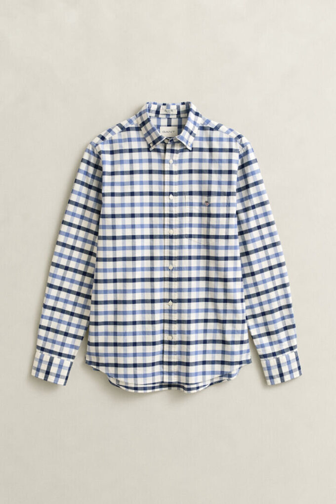 Camisa Oxford xadrez de corte regular