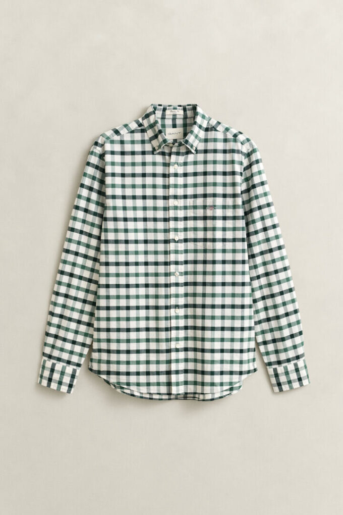 Camisa Oxford xadrez de corte regular
