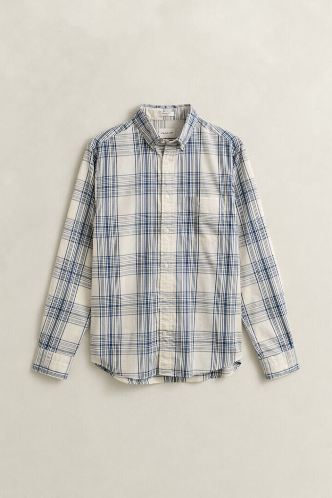 Camisa Oxford xadrez de corte regular