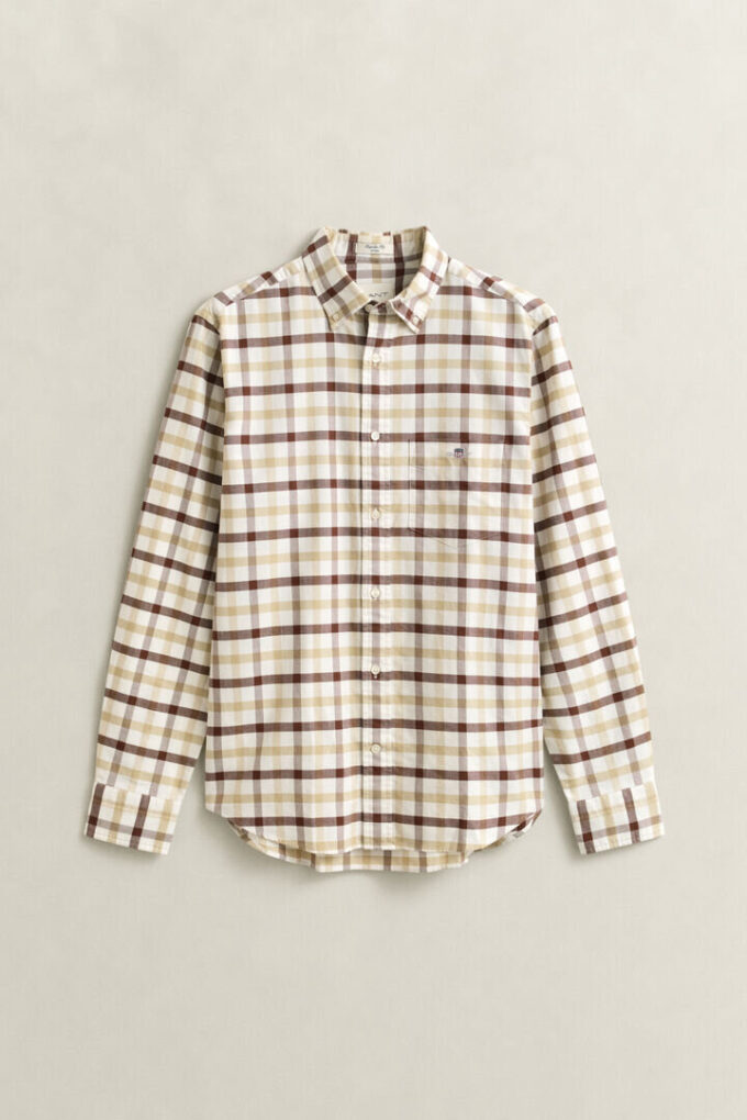 Camisa Oxford xadrez de corte regular