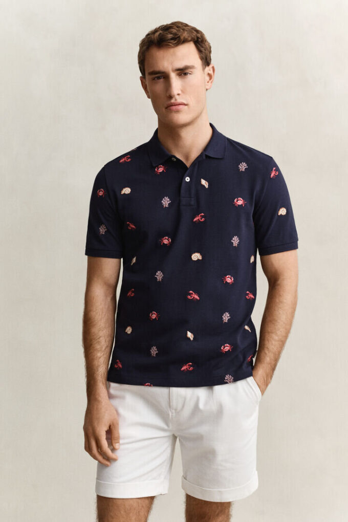 Camisa polo bordada