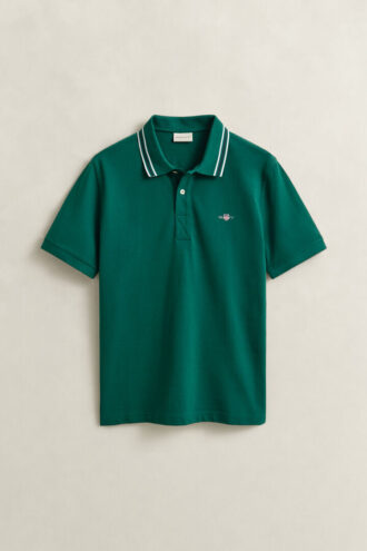Camisa polo com gola com detalhes