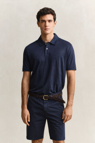 Camisa polo de linho