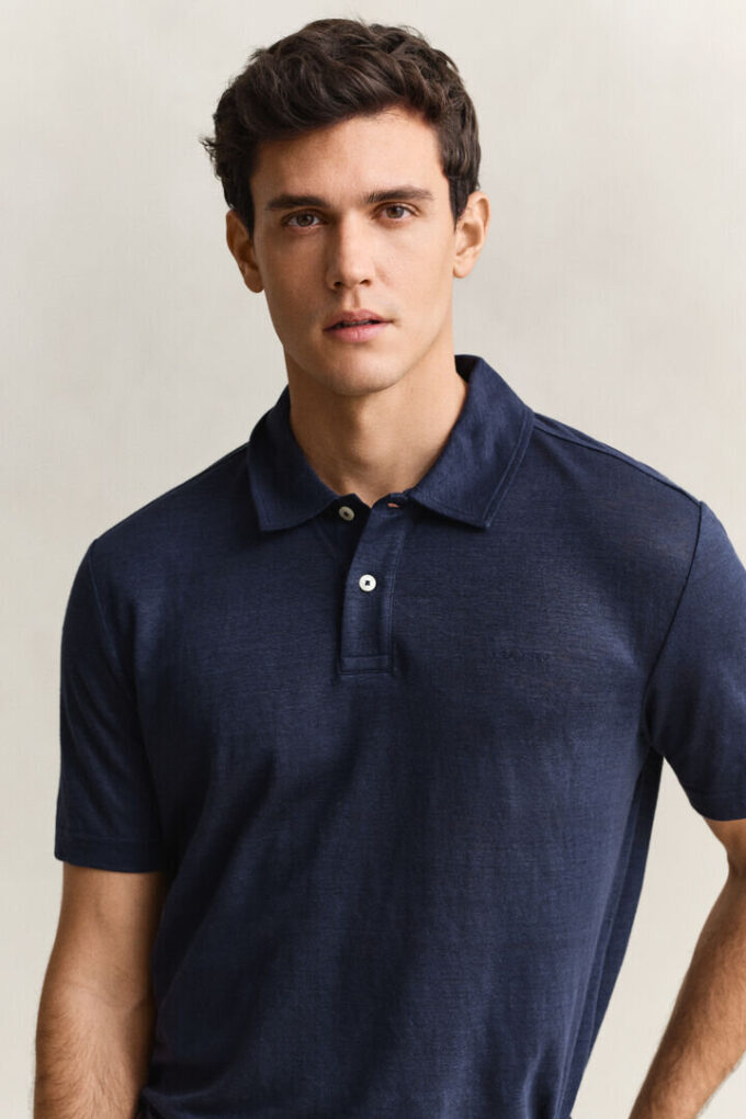 Camisa polo de linho