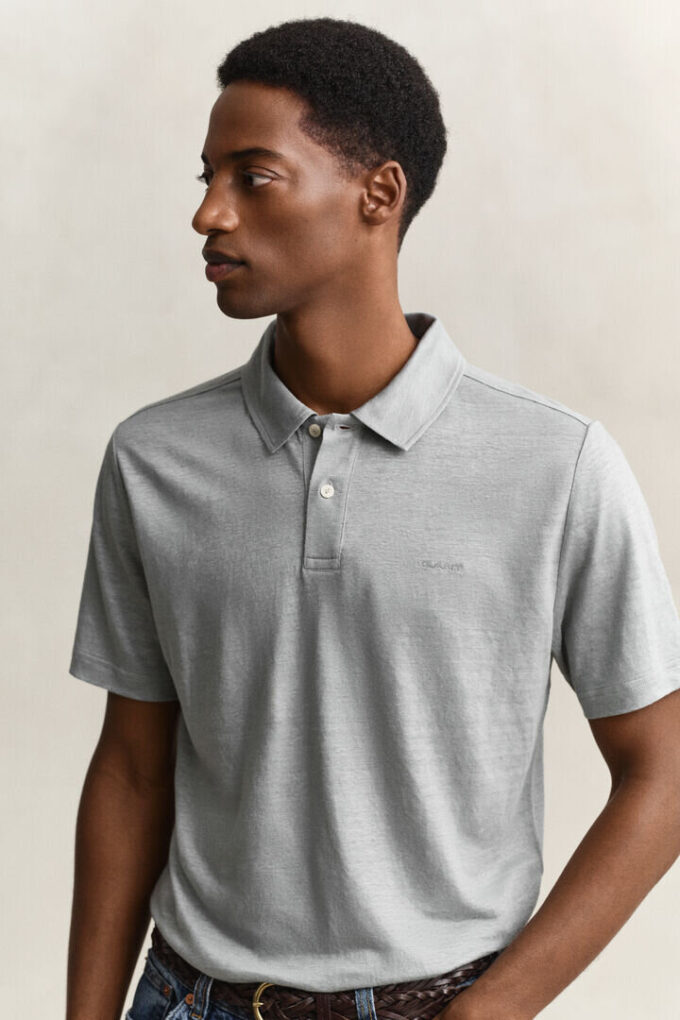 Camisa polo de linho