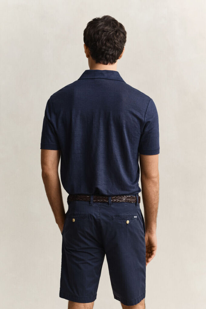 Camisa polo de linho