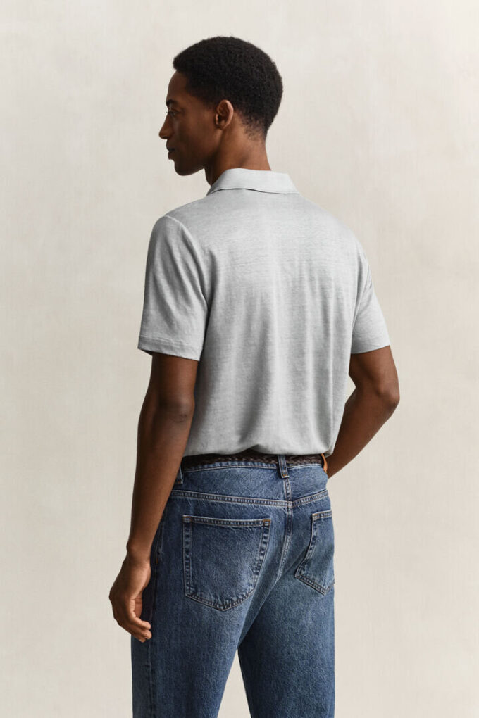 Camisa polo de linho